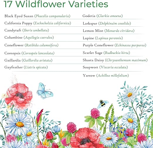 Deer Resistant Wildflower Varieties in seed mix